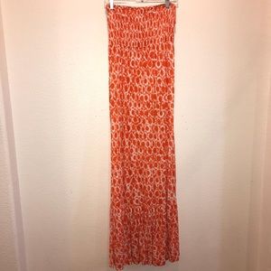 Orange and white dress